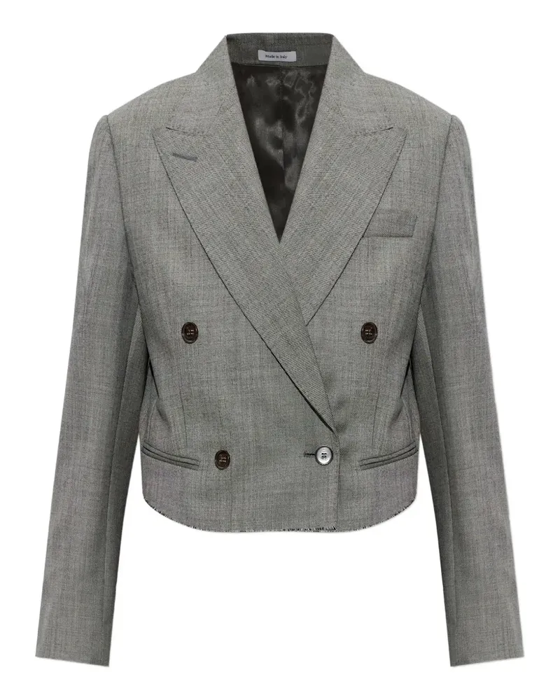 Alexander McQueen Doppelreihiger Cropped-Blazer - Grau Grau