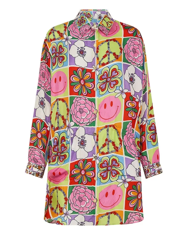 Camilla pockets cosmic prairie shirt tunic - Rosa Rosa
