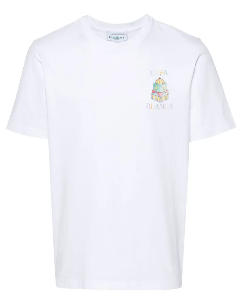 Casablanca Paris Objets en Vrac T-Shirt aus Bio-Baumwolle - Weiß Weiß