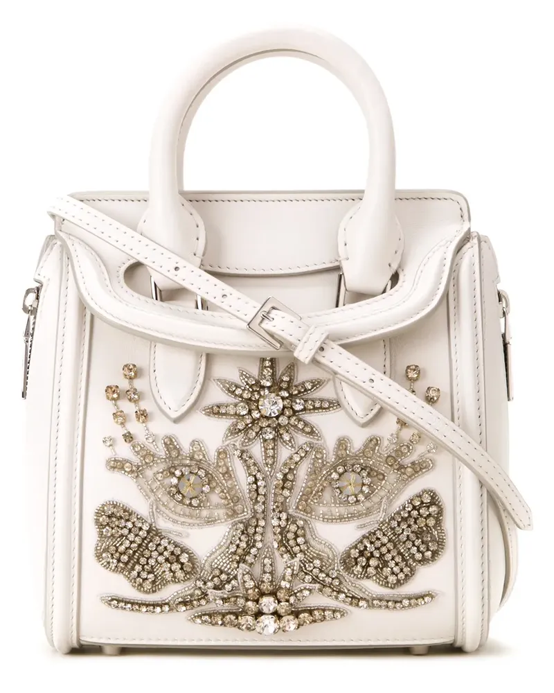 Alexander McQueen Mini 'Heroine' Handtasche - Weiß Weiß