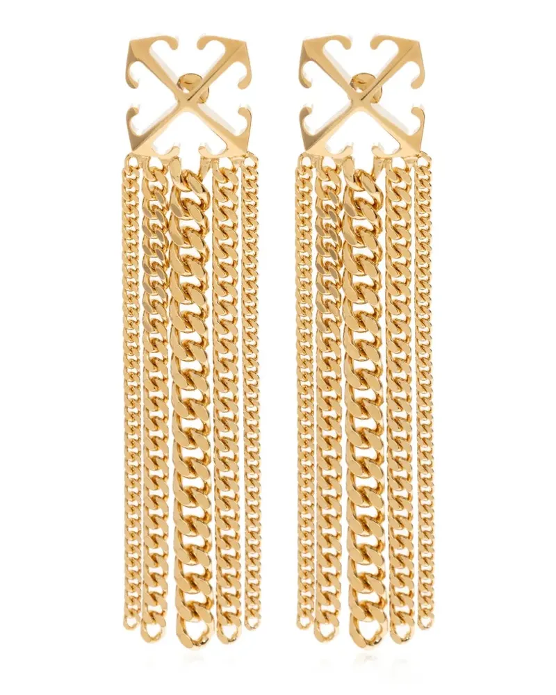 OFF-WHITE Arrows-motif drop earrings - Gold Gold