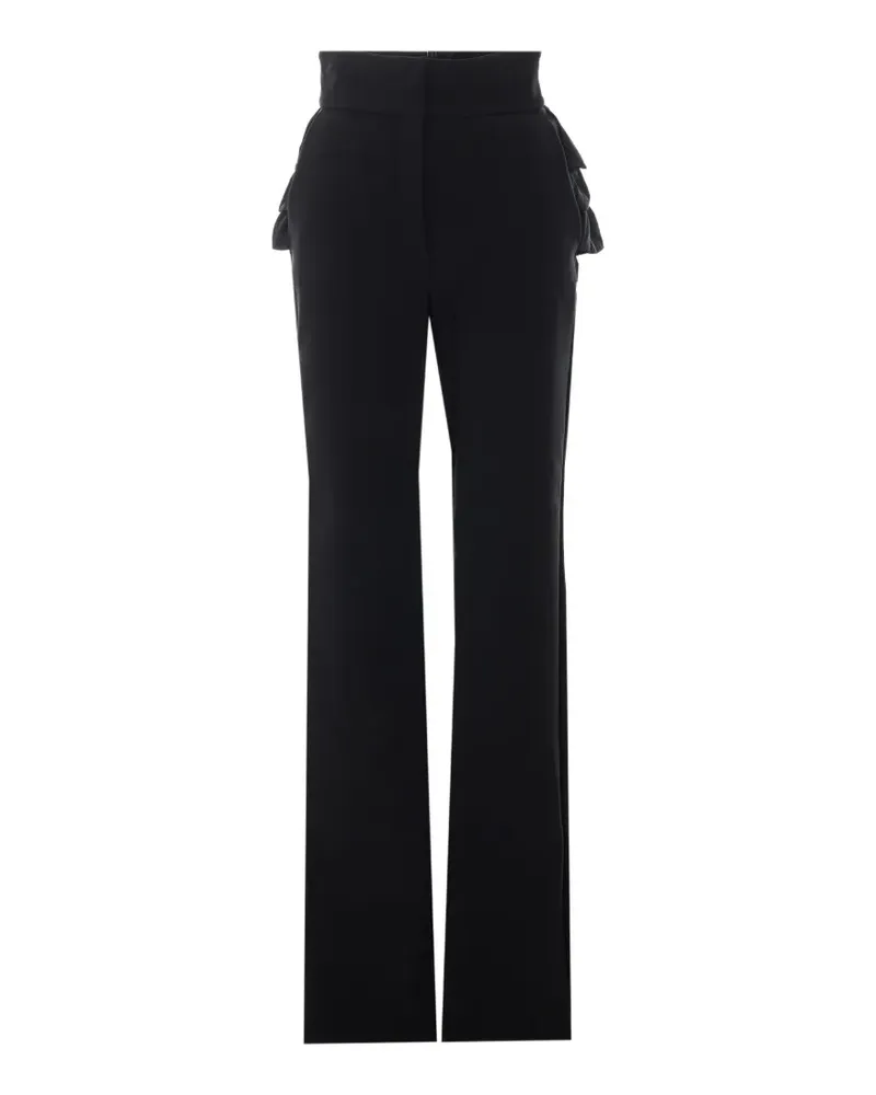 Elisabetta Franchi Gerade Hose - Schwarz Schwarz