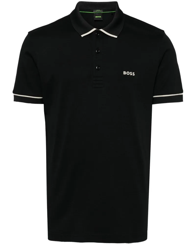 HUGO BOSS Poloshirt aus Interlock-Gewebe - Schwarz Schwarz