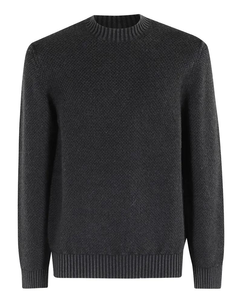 CIRCOLO 1901 Pullover mit geripptem Detail - Schwarz Schwarz