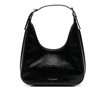 Kleine Nolita Snake Handtasche mit Prägung - Schwarz