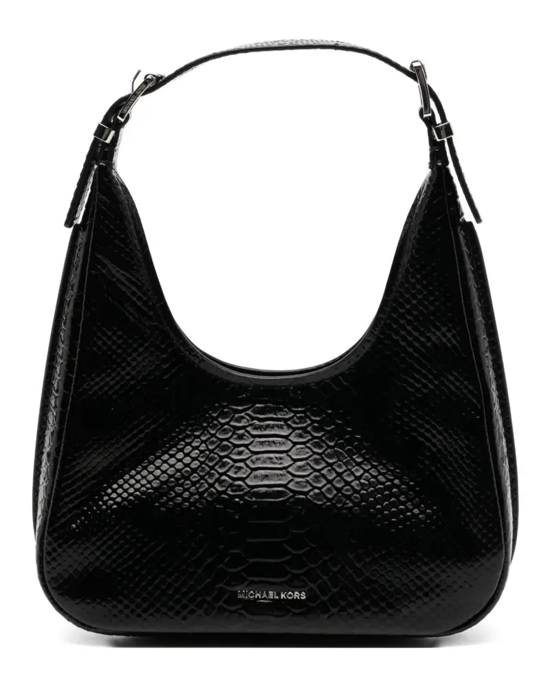 Michael Kors Kleine Nolita Snake Handtasche mit Prägung - Schwarz Schwarz