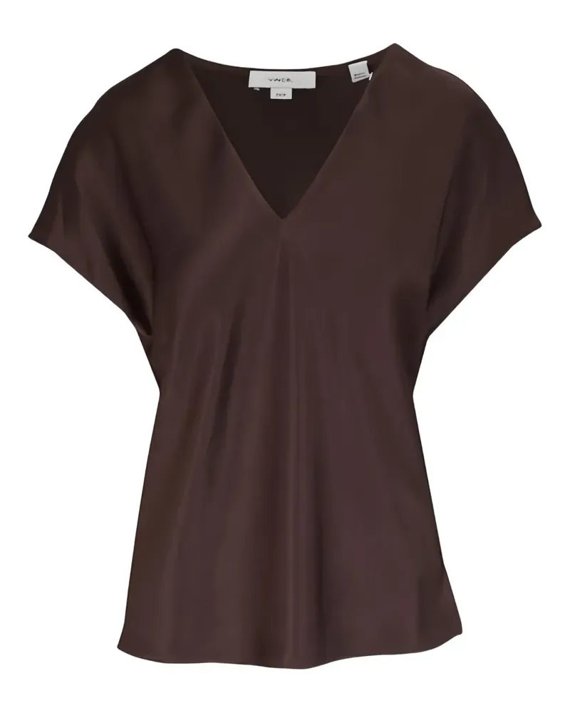 Vince Top mit V-Ausschnitt - Braun Braun