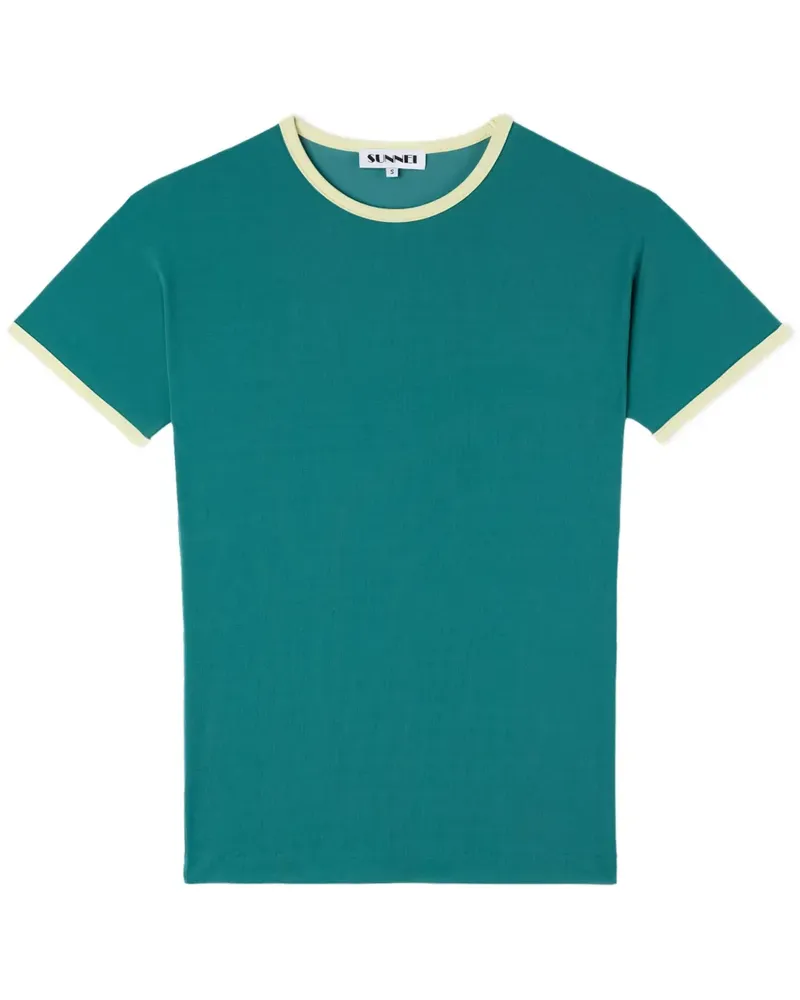 SUNNEI T-Shirt mit Kontrastborte - Grün Grün