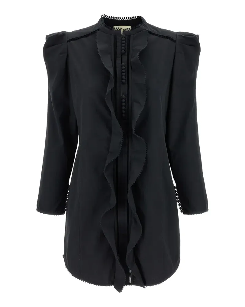 Isabel Marant Chantal ruffled mini dress - Schwarz Schwarz