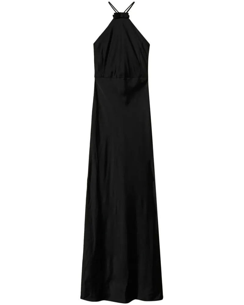 Twin-Set Kleid aus Satin - Schwarz Schwarz