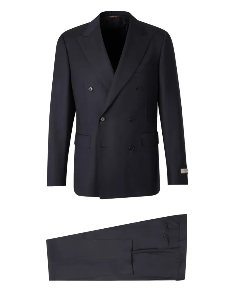Canali Doppelreihiger Anzug mit Nadelstreifen - Blau Blau