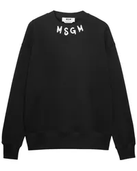 MSGM Sweatshirt mit Logo-Print Schwarz