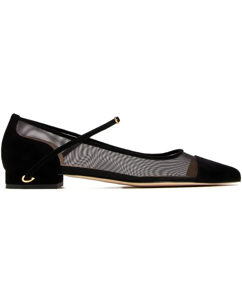Jennifer Chamandi Flache Lorenzo Mesh-Pumps - Schwarz Schwarz
