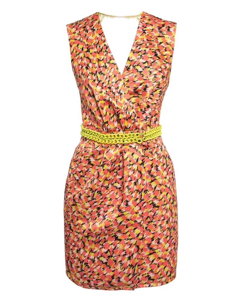 Elisabetta Franchi Minikleid mit Kettengürtel - Orange Orange