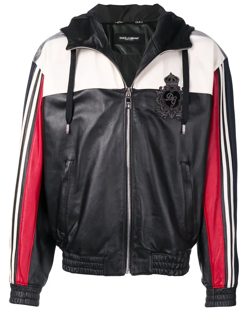 Dolce & Gabbana Jacke in Colour-Block-Optik - Schwarz Schwarz