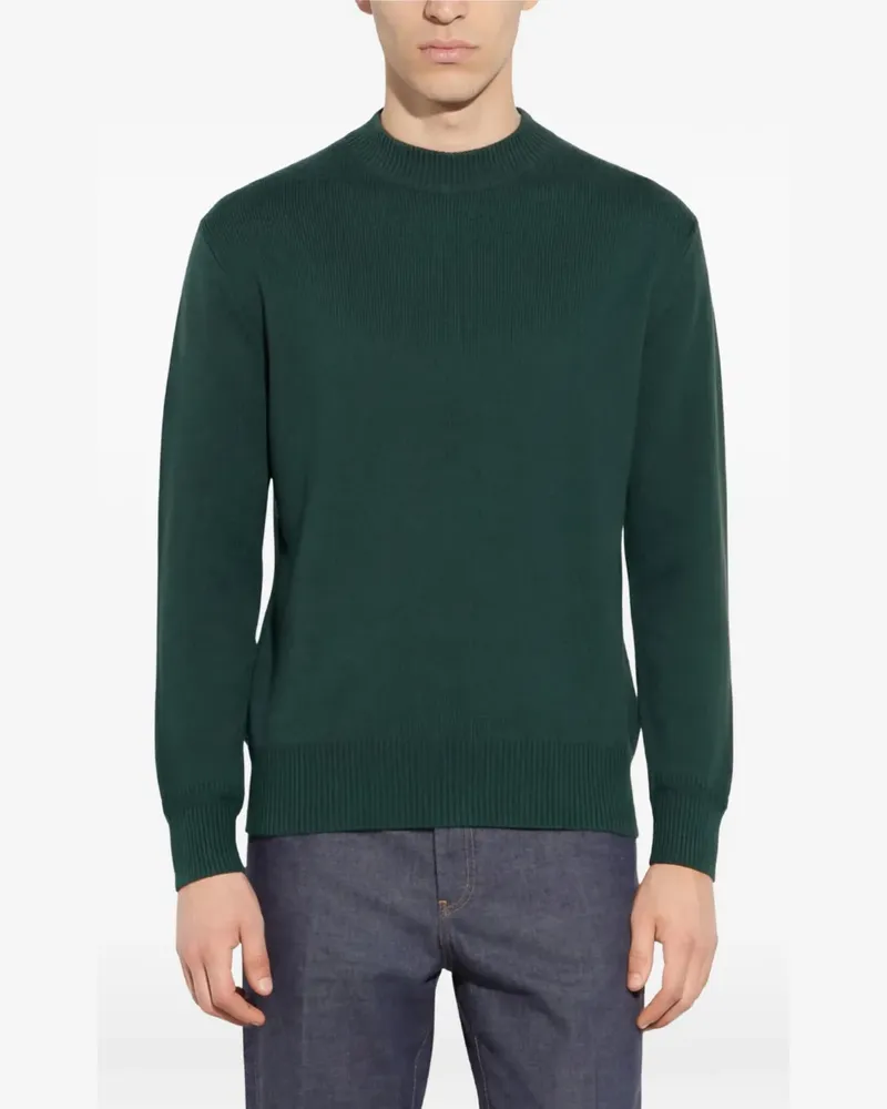 Paolo Pecora Milano Gerippter Pullover - Grün Grün