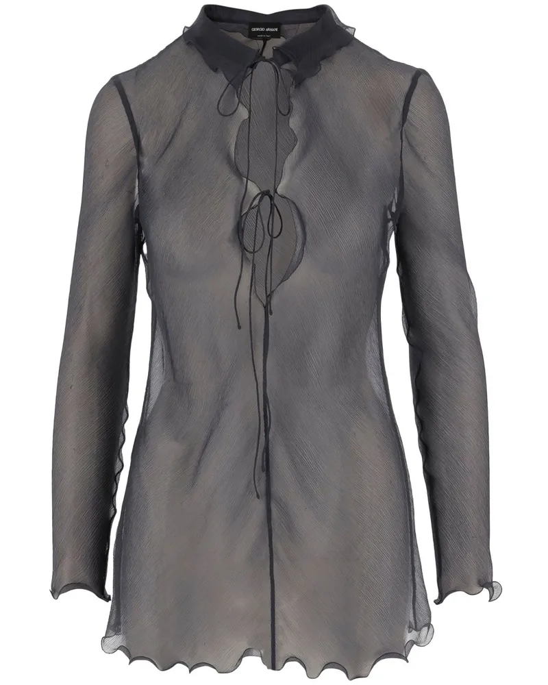 Giorgio Armani Bluse aus Seide - Schwarz Schwarz