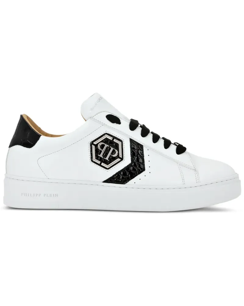 Philipp Plein Sneakers mit Logo-Patch - Weiß Weiß