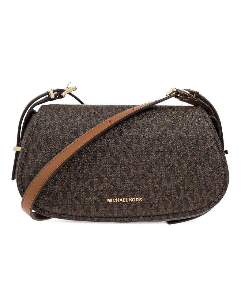 Michael Kors Lydia Schultertasche mit Monogramm - Braun Braun