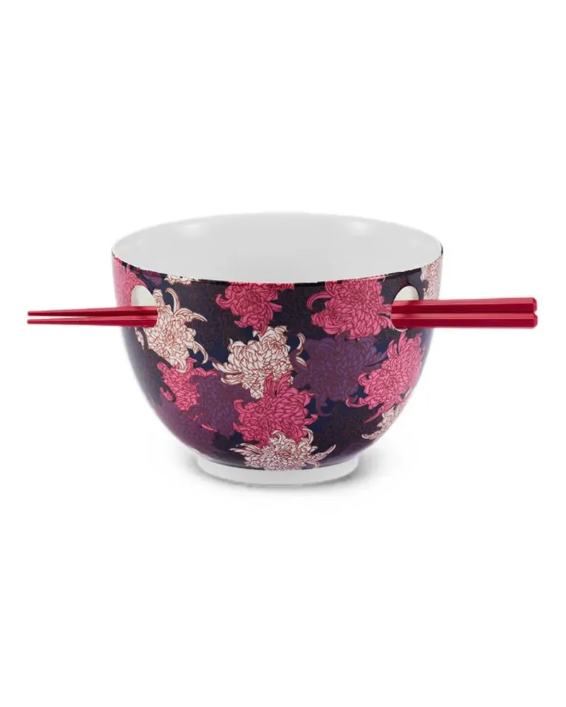 Shanghai Tang Chrysanthemum porcelain bowl and chopsticks set - Rosa Rosa