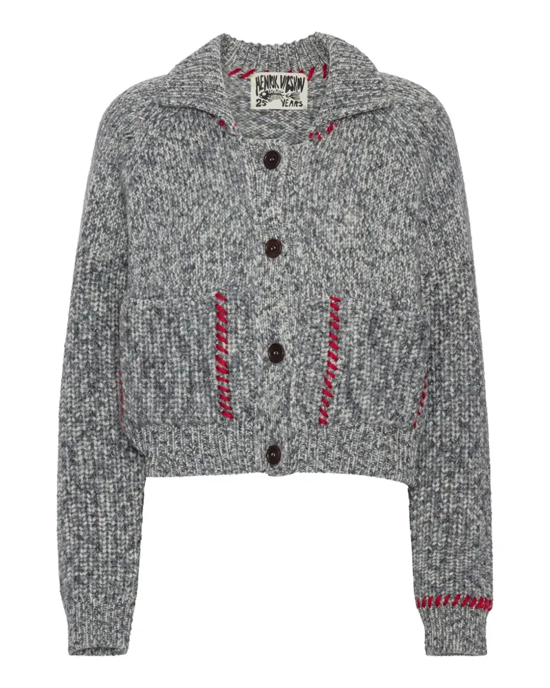 Henrik Vibskov Grob gestrickter Cardigan - Grau Grau