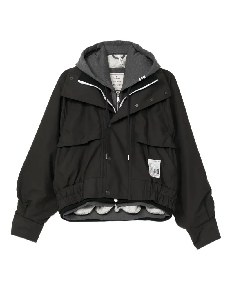 MIHARAYASUHIRO Bomberjacke im Layering-Look - Schwarz Schwarz