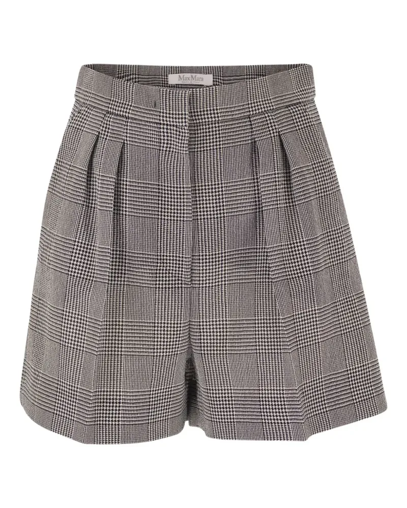 Max Mara Prince of Wales check pleated shorts - Nude Nude