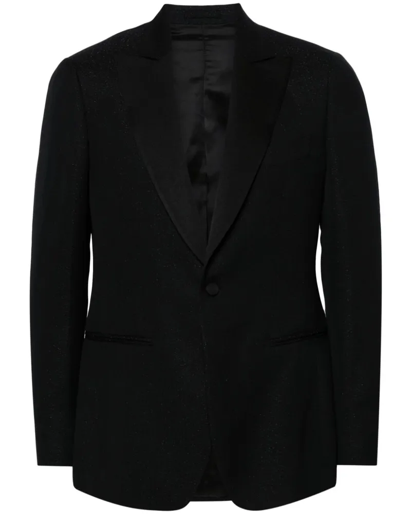 LARDINI Einreihiges Sakko mit Lurex-Detail - Schwarz Schwarz
