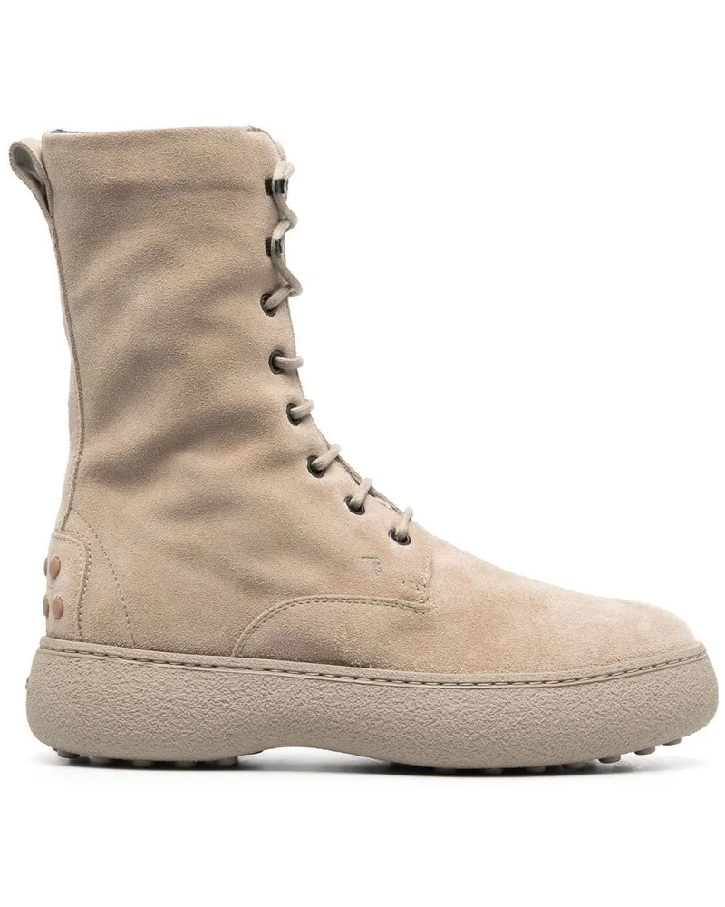 TOD'S Stiefeletten mit Nieten - Nude Nude