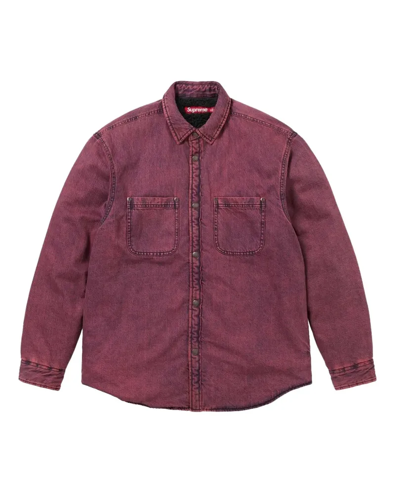 Supreme Being Jeanshemd mit Shearling-Futter - Rot Rot