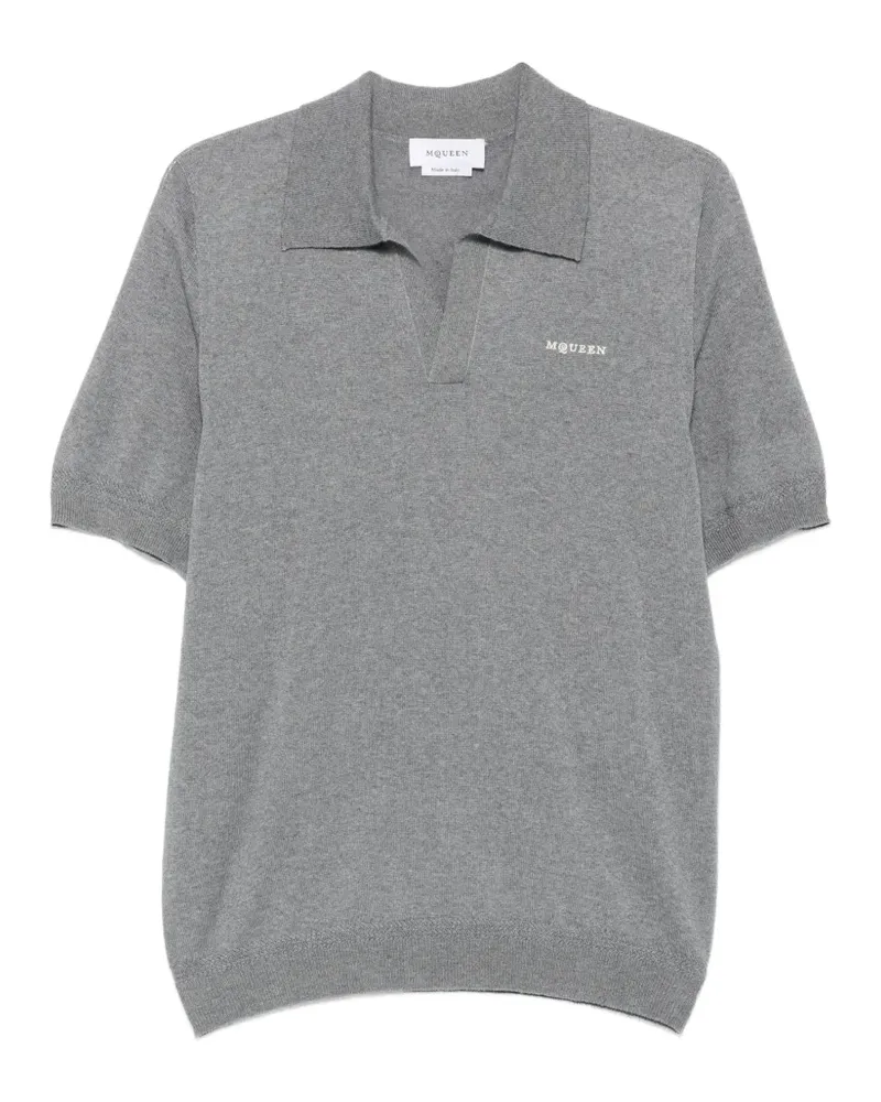 Alexander McQueen Hemd mit Logo-Stickerei - Grau Grau