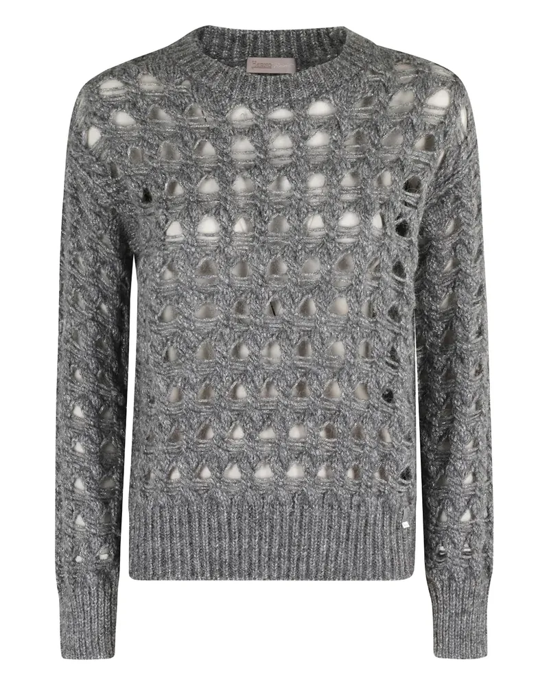 Herno Pullover mit geometrischem Cut-Out - Grau Grau