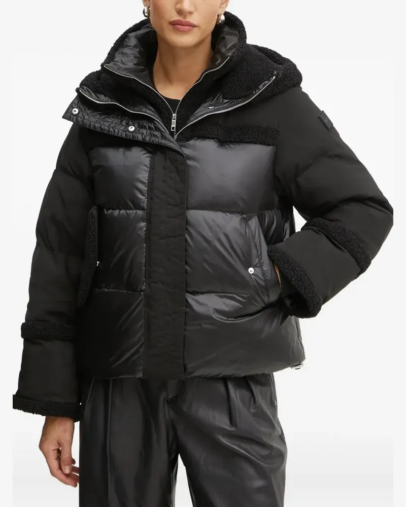 HUGO BOSS Jacke mit Shearling-Besatz - Schwarz Schwarz