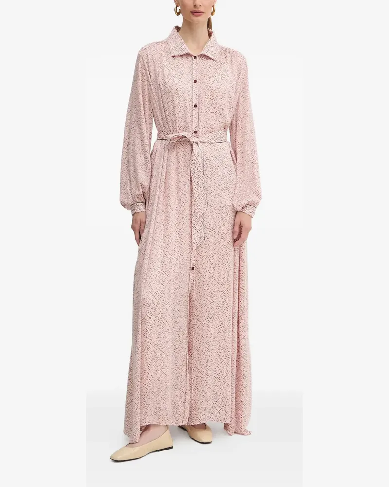 forte_forte button-fastening dress - Rosa Rosa