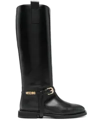 Moschino Stiefel mit Logo Schwarz