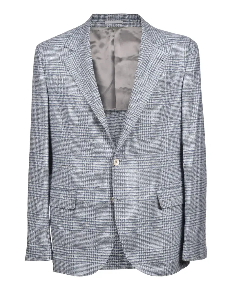 Brunello Cucinelli Anzug mit Karomuster - Grau Grau