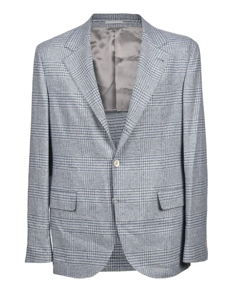Brunello Cucinelli Anzug mit Karomuster - Grau Grau