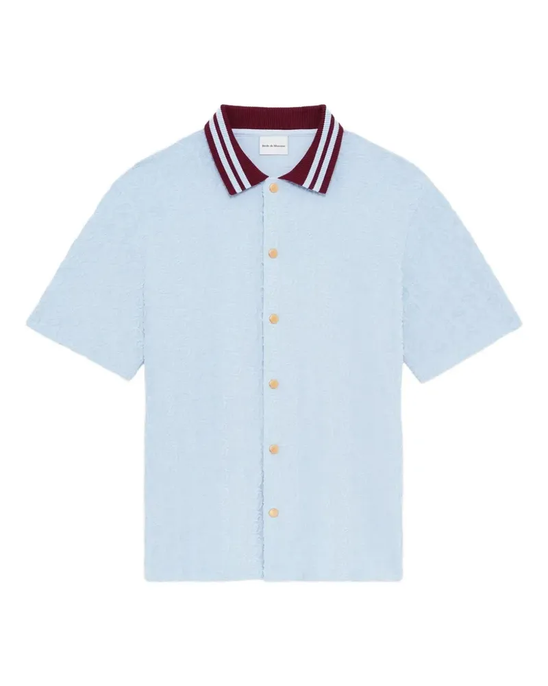 Drôle de Monsieur monogram-print short-sleeve shirt - Blau Blau