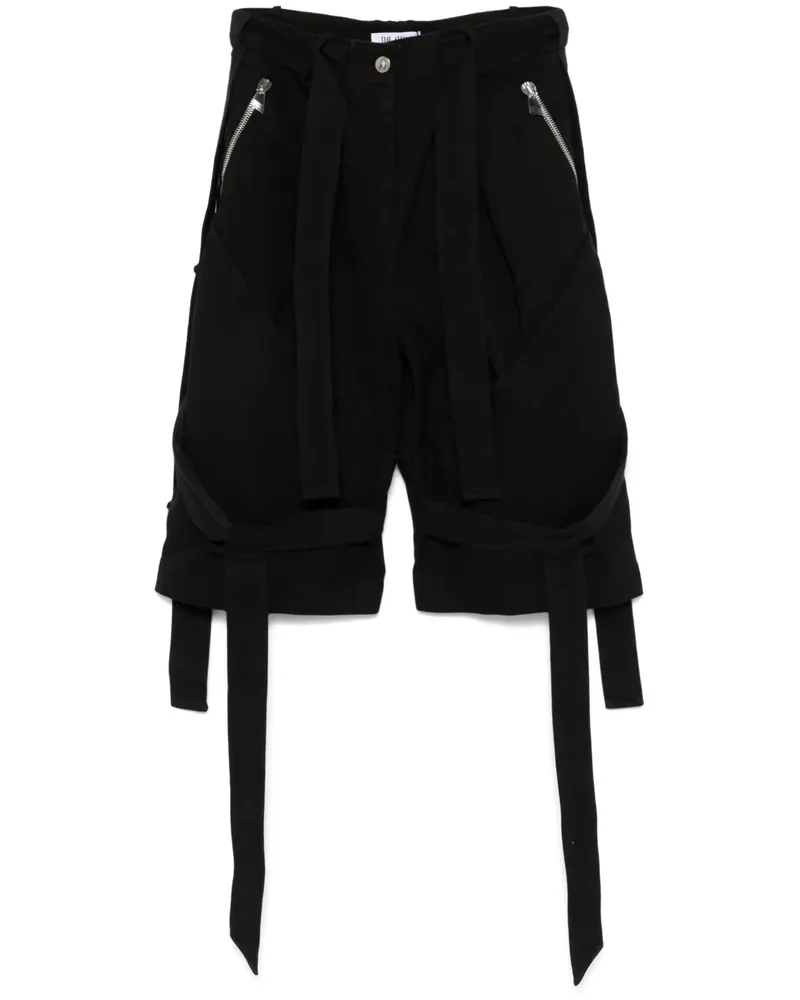 ATTICO Shorts mit Tapes - Schwarz Schwarz