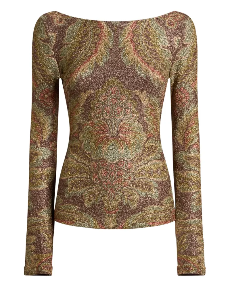 Etro Oberteil im Glitter-Look - Braun Braun