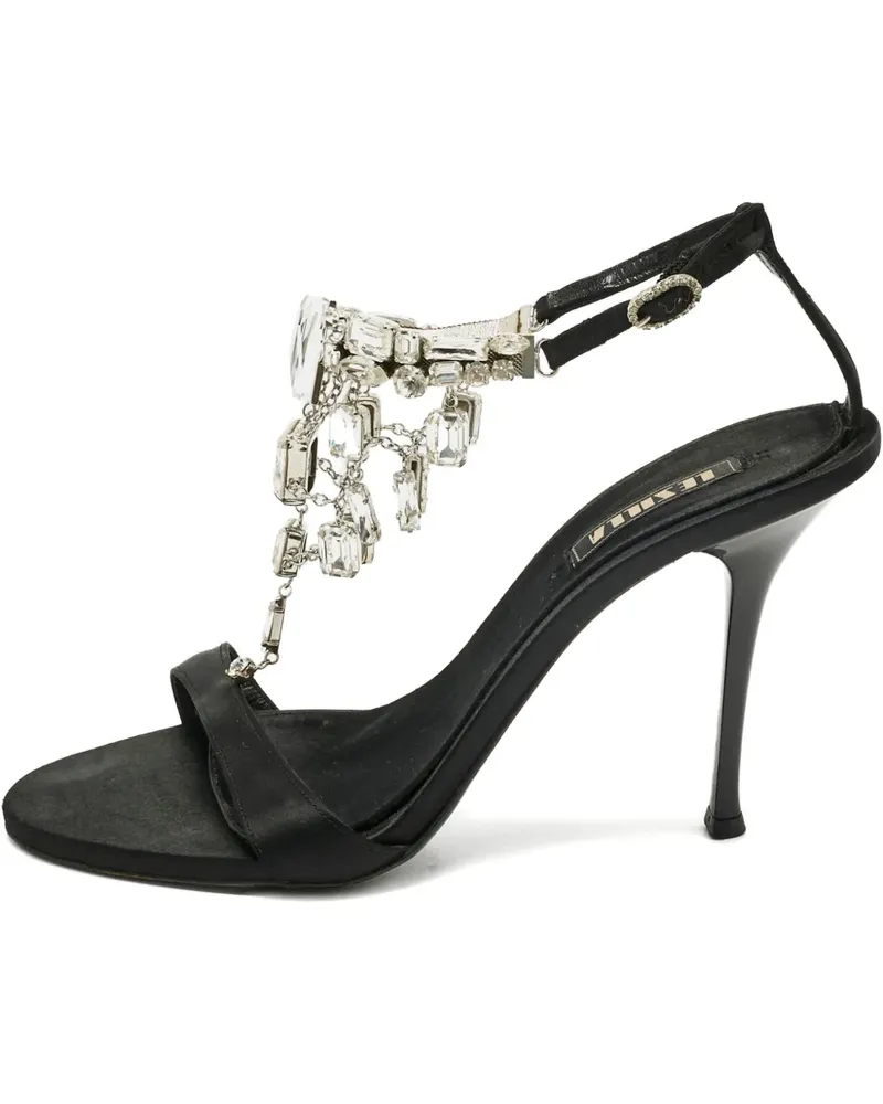 Le Silla T-strap crystal sandals - Schwarz Schwarz