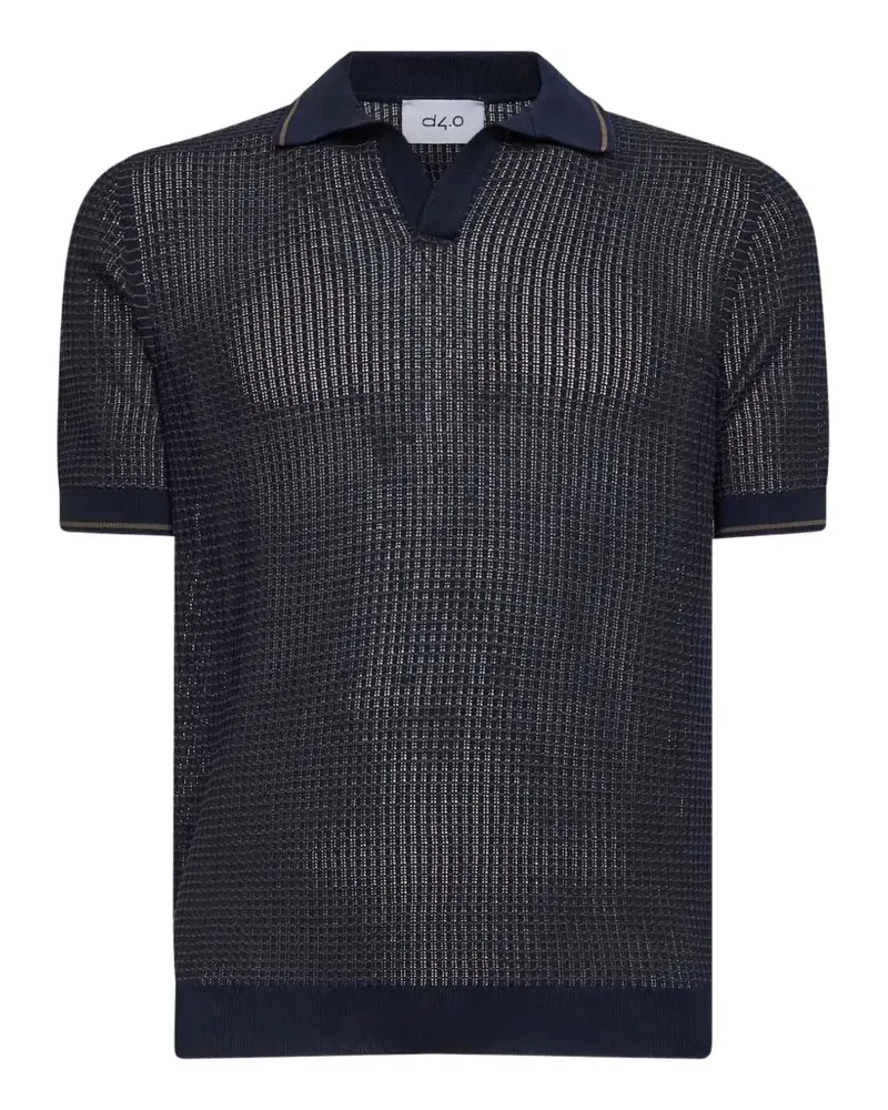 D4.0 knitted T-shirt - Blau Blau