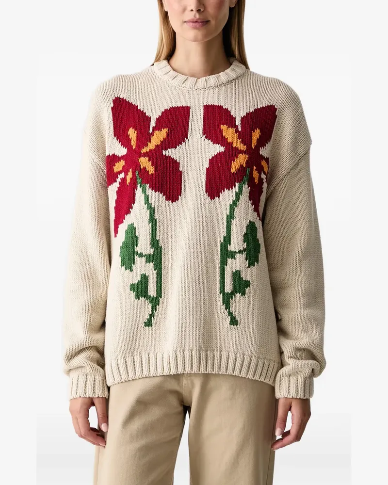 Napapijri Bloom floral-intarsia sweater - Nude Nude