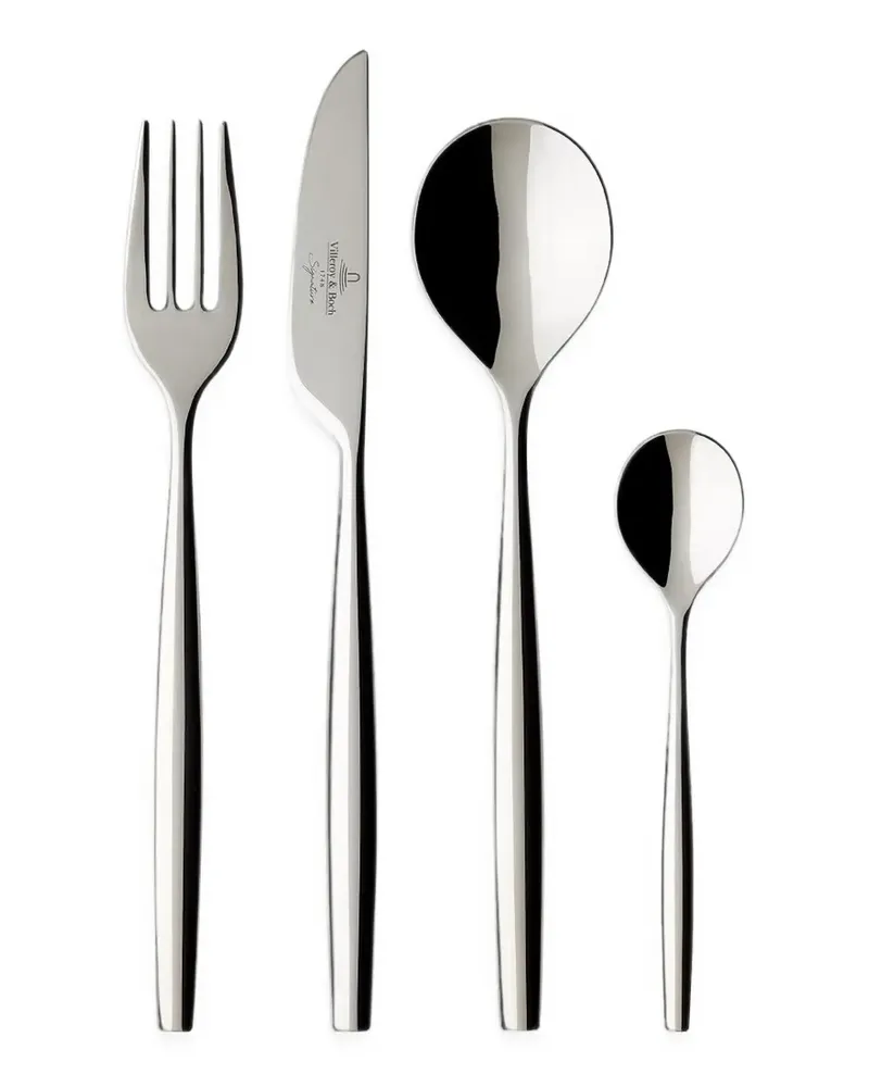 Villeroy & Boch MetroChic cutlery logo-print set (set of 24) - Silber Silber