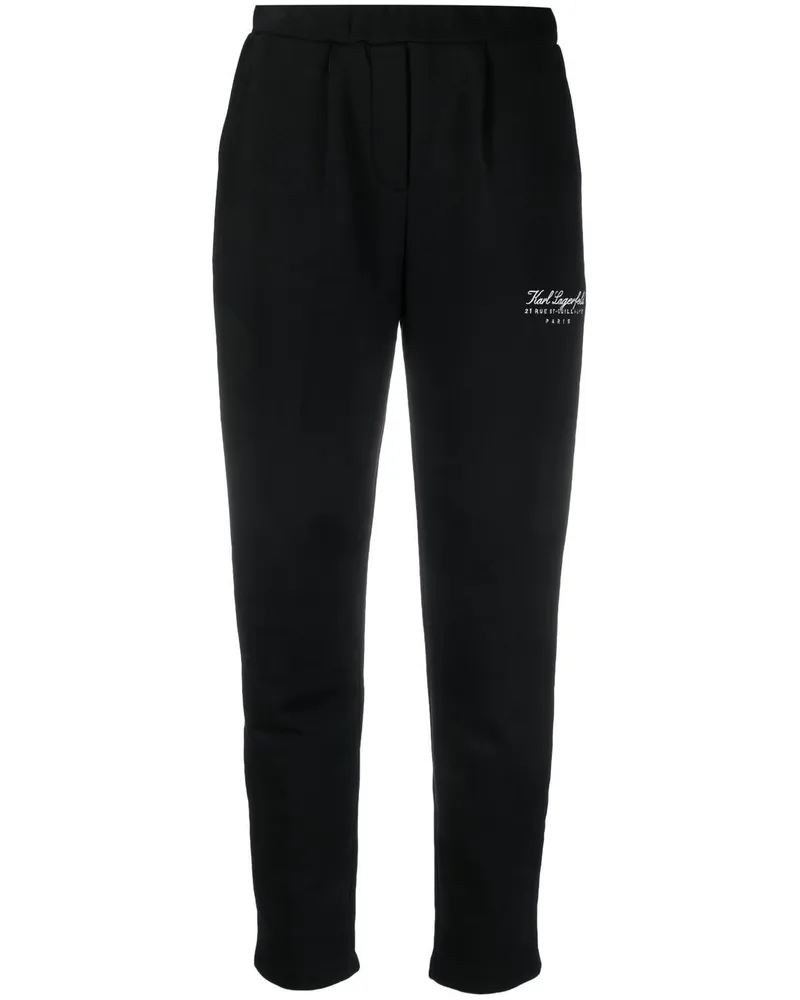 Karl Lagerfeld Jogginghose mit Logo-Print - Schwarz Schwarz