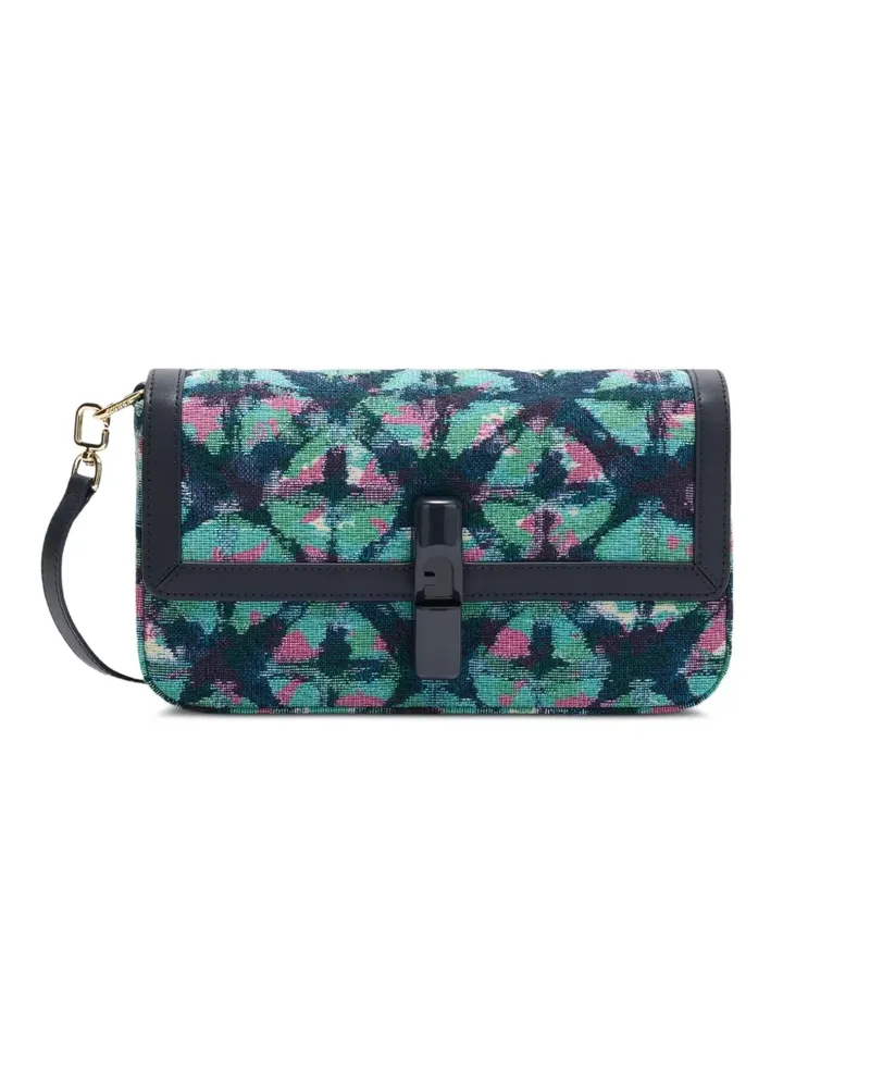 Furla S Iride floral-jacquard crossbody bag - Blau Blau