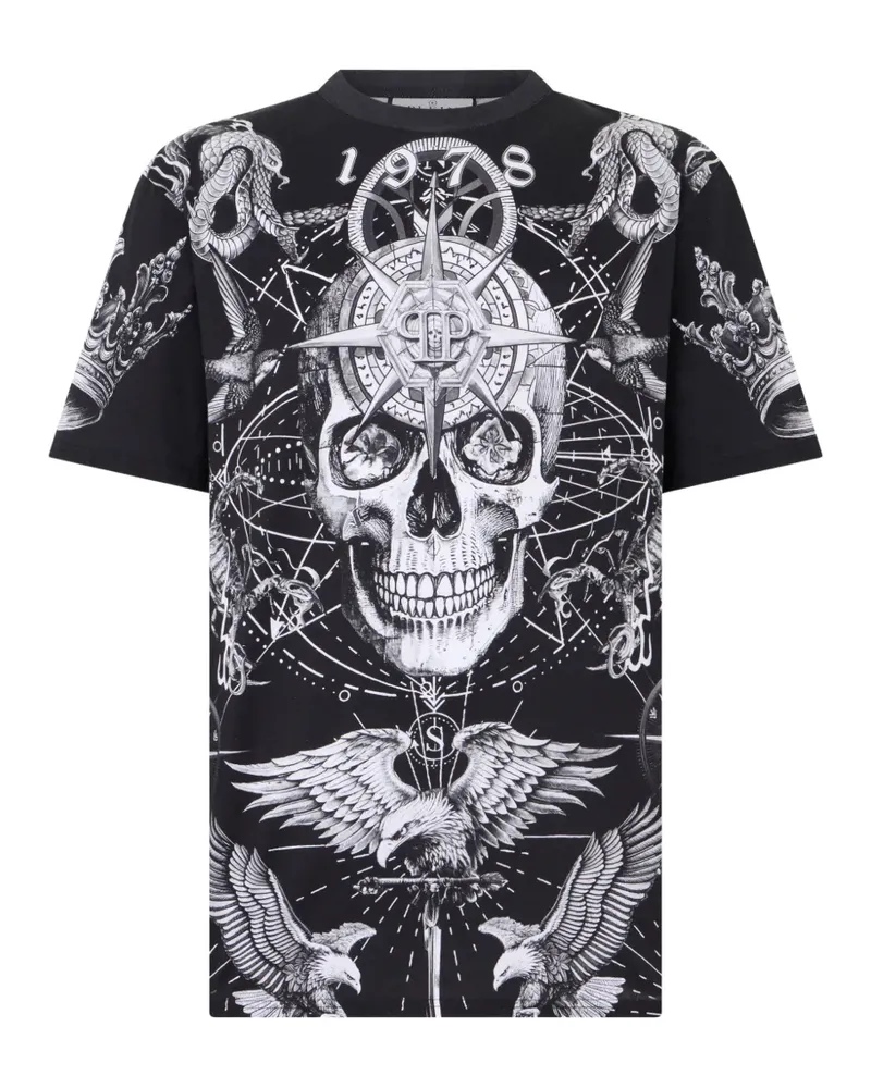 Philipp Plein T-Shirt mit rundem Ausschnitt - Schwarz Schwarz