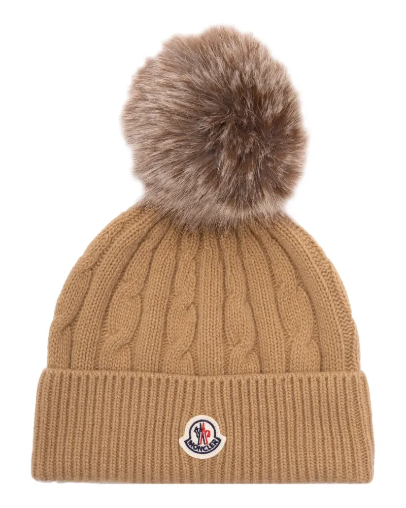 Moncler Beanie aus Wolle - Braun Braun