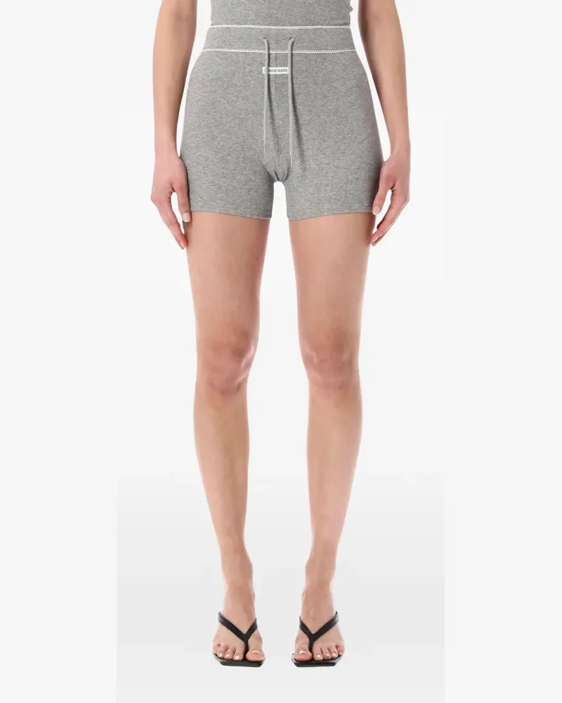 Marine Serre drawstring shorts - Grau Grau