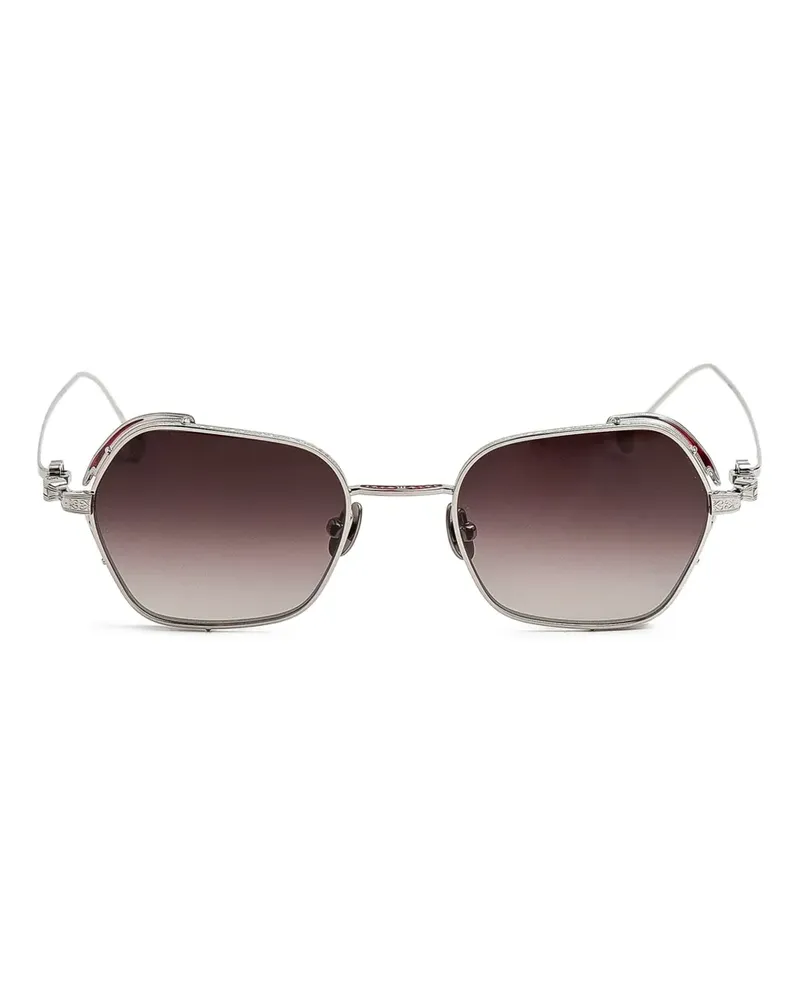 MATSUDA Sonnenbrille mit eckigem Gestell - Weiß Weiß